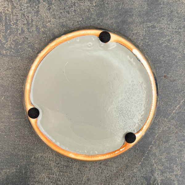 タロンポット アンド ソーサー Mサイズ グレー(幅17cm、高さ15cm)