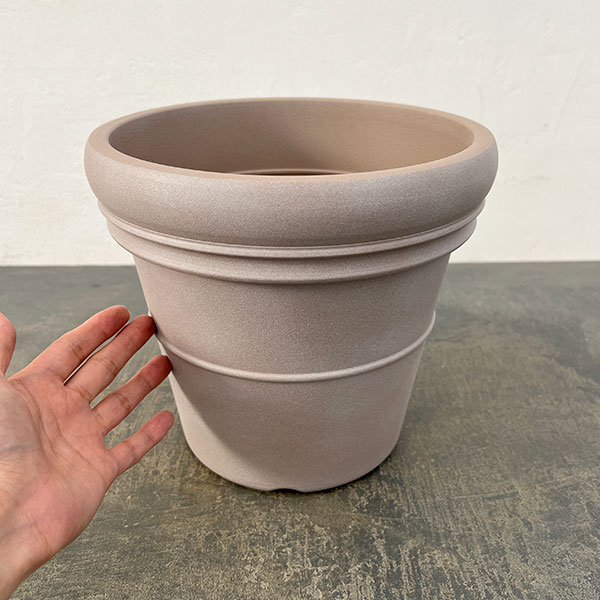 プラスチックポット:ミラノ/モカ 直径22.8cm(ML001-9/M)