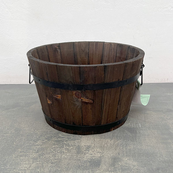 焼杉プランター：浅丸（中）