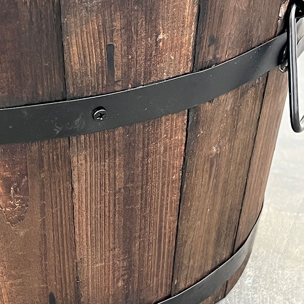 焼杉プランター：浅丸（中）