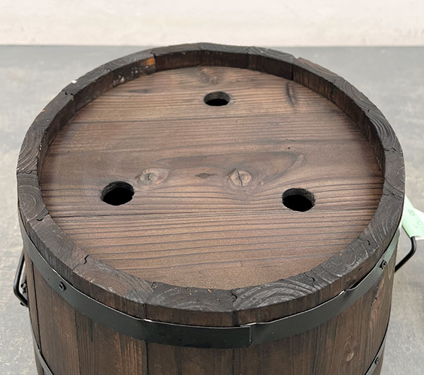 焼杉プランター：浅丸（中）