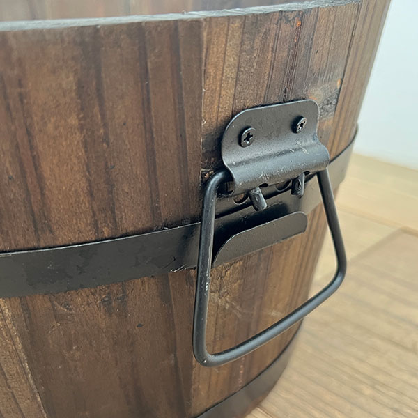 焼杉プランター:浅丸(小)