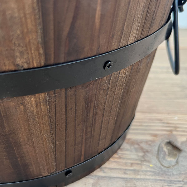 焼杉プランター:浅丸(小)