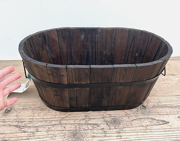 焼杉プランター：小判（大）