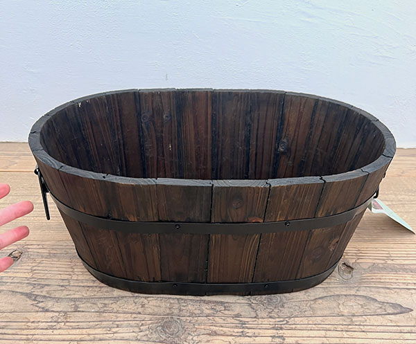 焼杉プランター：小判（中）