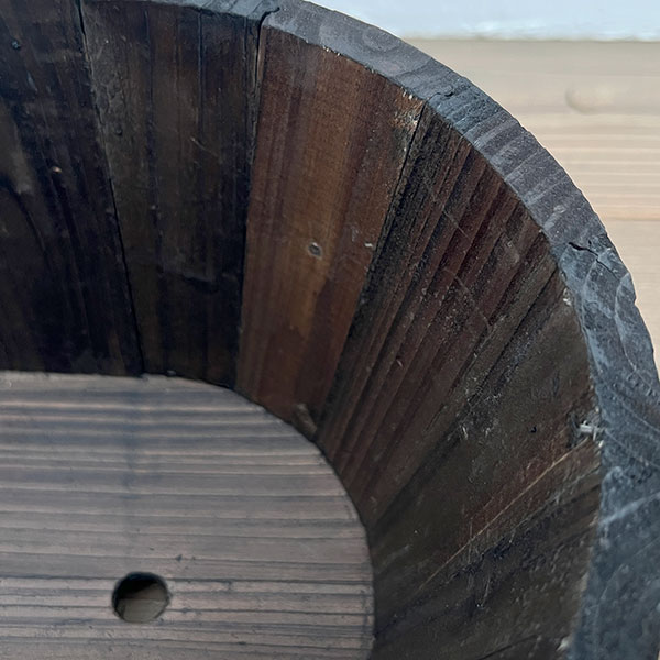 焼杉プランター:小判(小)2個セット