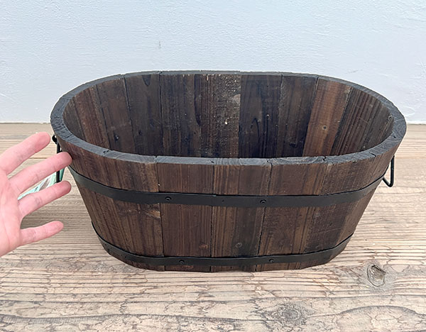 焼杉プランター:小判(小)2個セット