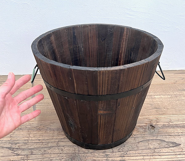 焼杉プランター：深丸（中）2個セット