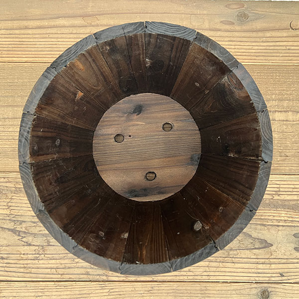 焼杉プランター：深丸（小）2個セット