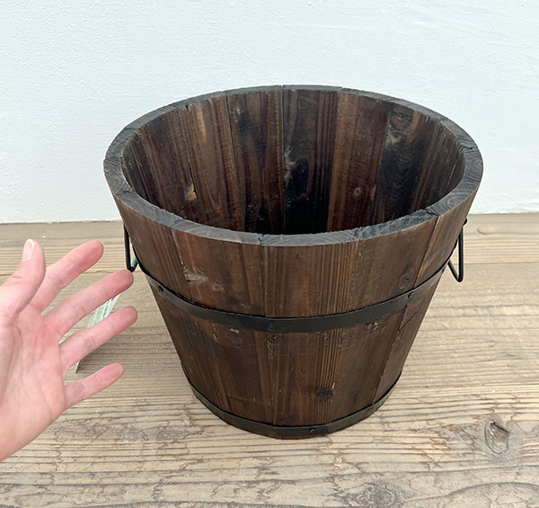 焼杉プランター：深丸（小）2個セット