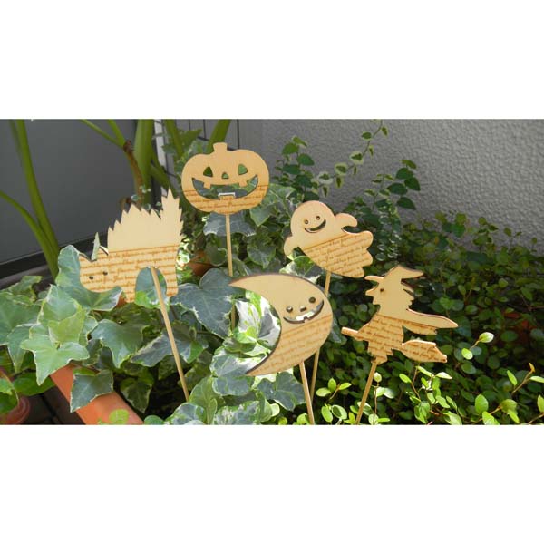 ハロウィンピック:ナチュラルピック5本セット(HW154S)