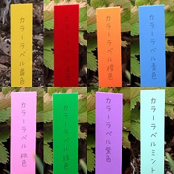 ゴールドカラーラベル 1.2cm×9cm  100枚入り8色セット
