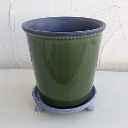 グレーズポット：GP-17　グリーン（直径17cm）