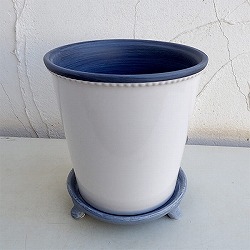 グレーズポット：GP-17　ホワイト（直径17cm）