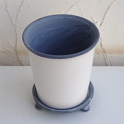 グレーズポット：GP-15　ホワイト（直径15cm）