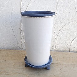 グレーズポット：GPH-14　ホワイト（直径14cm）