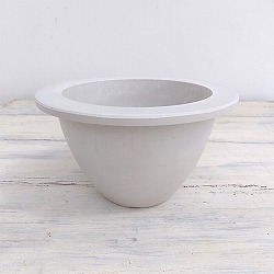 樹脂製鉢カバー・シティブレードXS ホワイト（底穴無し）・直径13.5cm