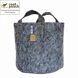 ルーツポーチ：グレー10ガロン・持手あり（幅=直径40cm、高さ30cm）