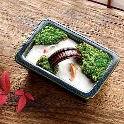 [ギフトに]苔庭園手作りキット：禅庭（ZEN GARDEN）鯉