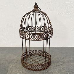 アレンジケージ Mサイズ　ブラウン（直径19cm、高さ36cm）AAK25-M20