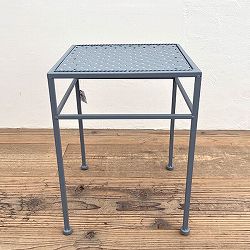 グレー角花台ロー　Lサイズ（幅28cm、奥行28cm、高さ38cm）AFGK24-S2S