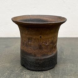 信楽焼き：金彩セッコク 3号（直径約9.5cm）