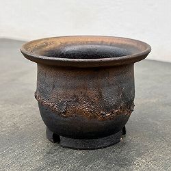 信楽焼き：金彩エン付 3.5号（直径約11cm）