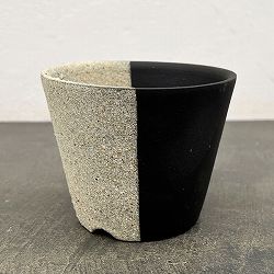 信楽焼き：雅-左右掛分（直径約10cm）