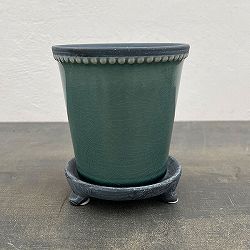 グレーズポットGP-10H ヒスイ（幅10.5cm、高さ10.5cm）