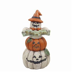 ハロウィンオーナメント25-Bジャックオーランタン*ゴーストWH/ ホワイト（GFBHW18WH）