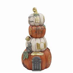 ハロウィンオーナメント25-Cパンプキンハウス4WH/ホワイト（GFBHW19WH）