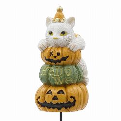 ハロウィンレジンピック25-Bキャット*ジャックオーランタンWH/ホワイト（WGHW02WH）