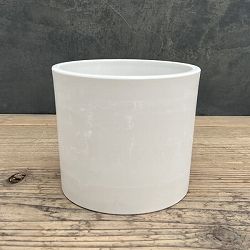 樹脂製鉢カバー・シティPRO　SサイズWT（ホワイト）／直径16cm・穴無し