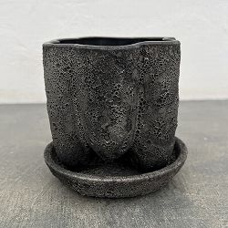 ソル：ストンプS　ブラック4343（直径12cm）・皿付