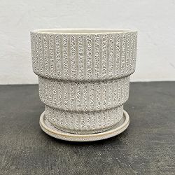 ソル：ラインL　ホワイト4435（直径14cm）・皿付