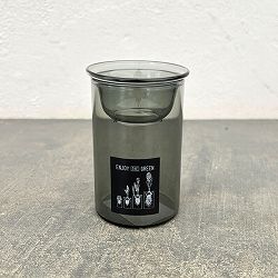 ミニバルブベース水栽培ガラスベース グレー 8.5cm （KEGY4052GY)