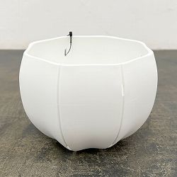 Sen シリーズ：ローリーポット 丸 Sサイズ（直径14.8cm）ホワイト