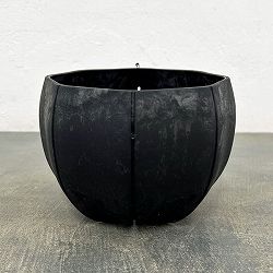 Sen シリーズ：ローリーポット 丸 Sサイズ（直径14.8cm）ブラック