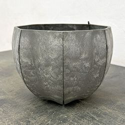 Sen シリーズ：ローリーポット 丸 Mサイズ（直径19.7cm）グレー