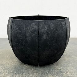 Sen シリーズ：ローリーポット 丸 Mサイズ（直径19.7cm）ブラック