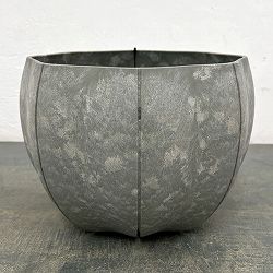 Sen シリーズ：ローリーポット 丸 Lサイズ（直径24.7cm）グレー