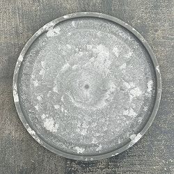 Sen シリーズ：プレート 丸 Mサイズ（直径18.4cm）グレー