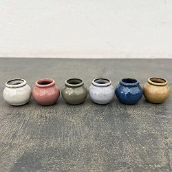 マメポットI　壺形・鉢色おまかせ1鉢（直径約4.3cm）