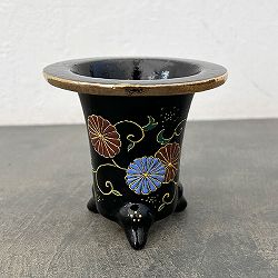 オモト鉢：錦鉢　菊【260120】／外径10.5cm（内径7.5cm）