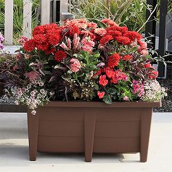 花と野菜のプランター600型ブラウン 4個セット
