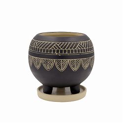 アフリカンポット07　ブラック（CP2637BK）/直径15cm