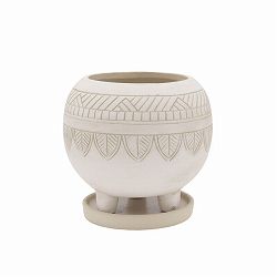 アフリカンポット07　ホワイト（CP2637WH）/直径15cm