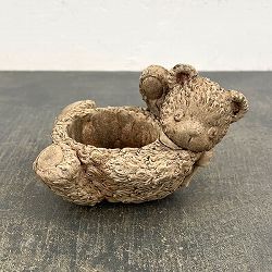 ヴィンテージベアーポットF ブラウン（GR2613BR）幅15cm高さ10.5cm