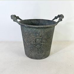 アンシャンハンドルサークルMダークグレー（UF531）幅28.2cm、高さ20.5cm（内径20.5cm）