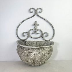 アンティクデコレハングホワイト（UF645）幅28.5cm、高さ15cm（内径25cm）